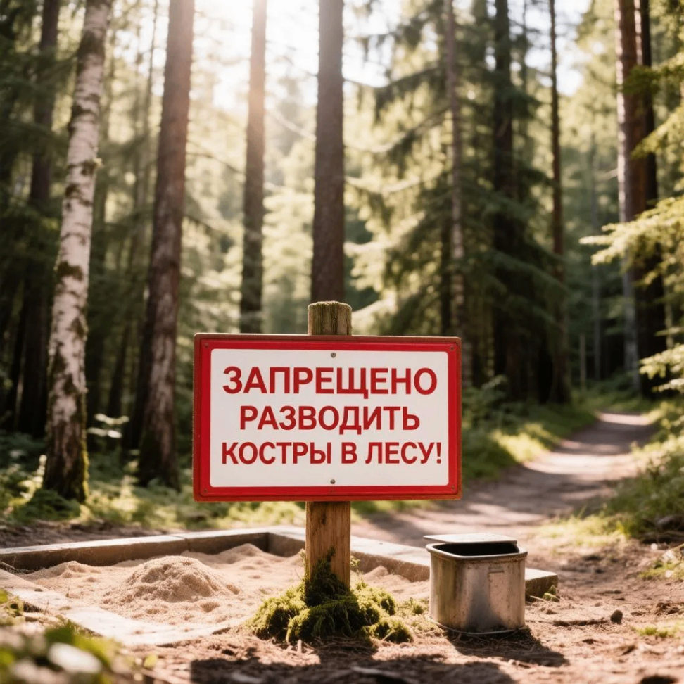 Жителям района напоминают о запрете разводить костры в лесу