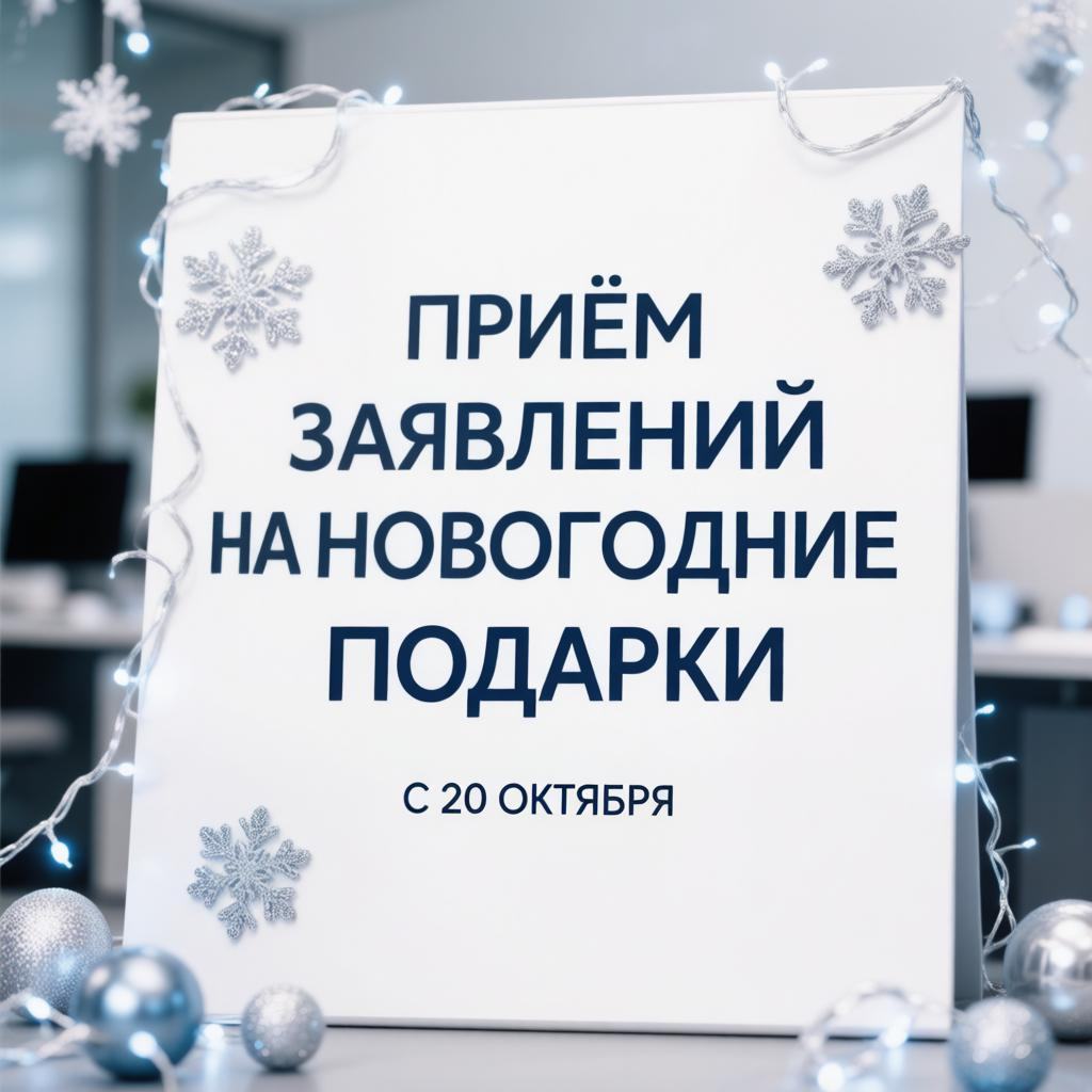 Прием заявлений на новогодние подарки: сроки и условия
